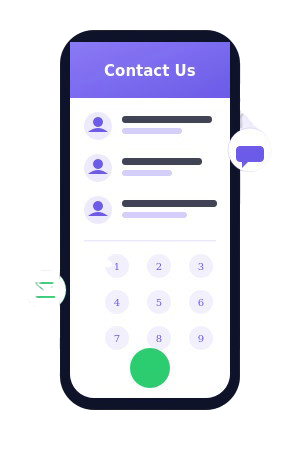 Phone contact illustration